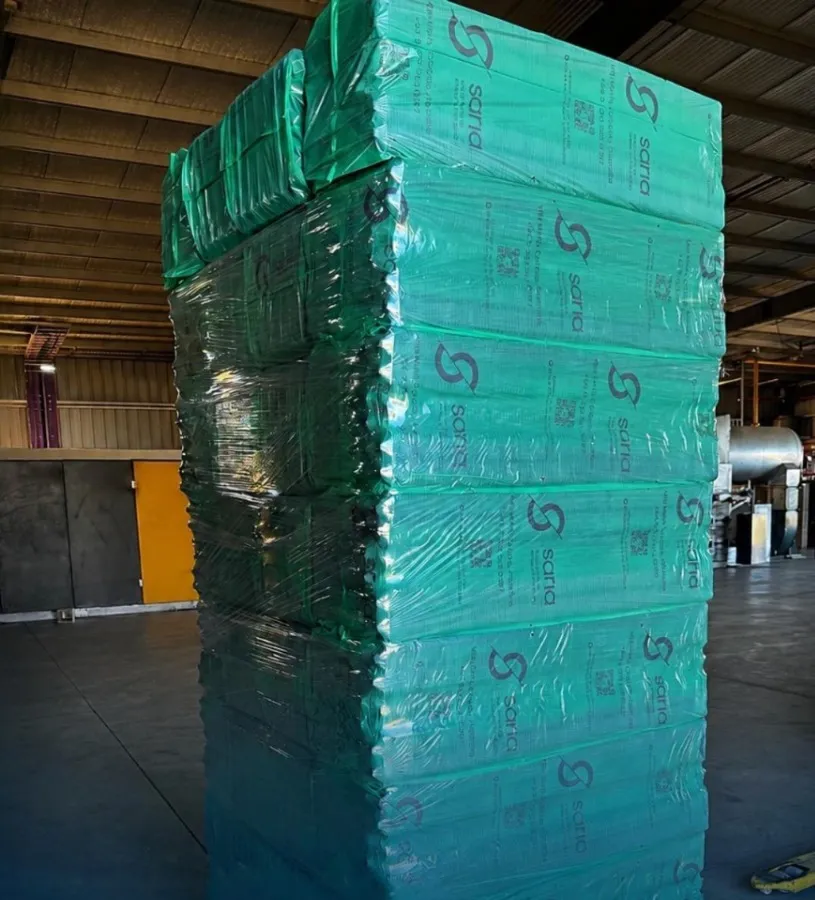Pallet de bolsas listo para despacho